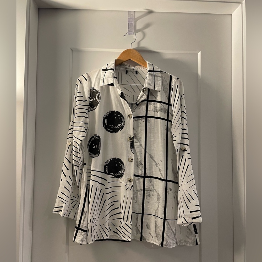 Boho Tunic with Mixed Pattern - Picture 3 of 10